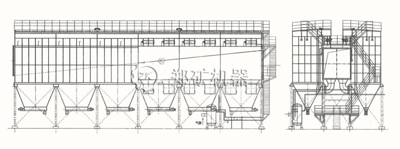ZL920长袋脉冲除尘器外形图